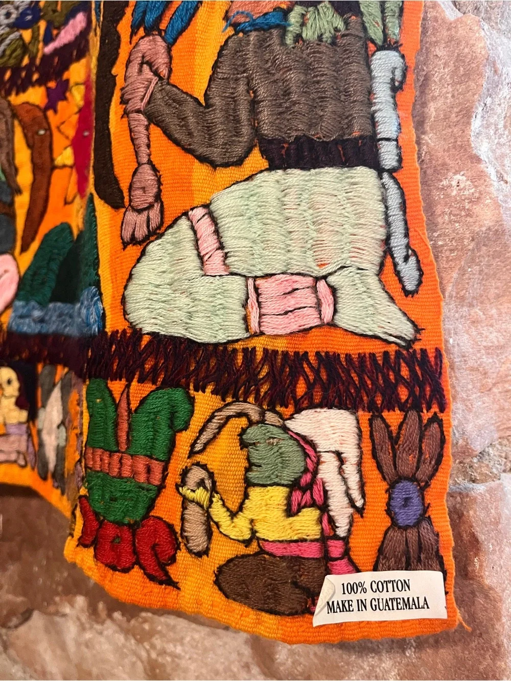 Mayan Embroidery Wall Hanging